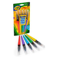 Crayola 5ct Paint Brush Pens: Multicolor Kids' Painting Brush Set for All Paint Types