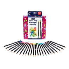 Crayola 24ct Blend and Shade Colored Pencils, School Supplies, Adult Coloring Supplies, Gifts for Teachers and Kids, Ages 4+