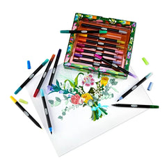 Crayola 16pk 32ct Brush and Detail Dual Tip Markers, School Supplies, Adult Coloring Supplies, Gifts for Teachers and Kids, Ages 4+