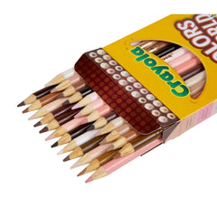 Crayola 24ct Colors of the World Colored Pencils, Skin Tone Art Tools, Elementary School Supplies for Kids, Drawing & Coloring Gift, Ages 3+