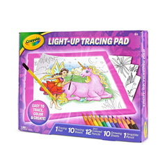 Crayola Light Up Tracing Pad Pink: Creative Drawing Kit for Kids, Includes Colored Pencils & Paper, Toys for Ages 6-8