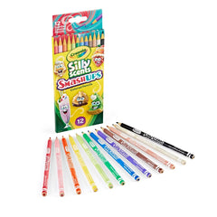 Crayola 12ct Silly Scent Smash Ups Colored Pencils: Scented Drawing & Coloring Book Supplies for Kids, No. 2 Lead