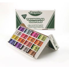Crayola Triangular Crayons Bulk 256ct, Classroom Must Haves for Preschool Teachers, Kids School Supplies, 16 Classic Colors, Gifts for Teachers