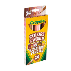 Crayola 24ct Colors of the World Colored Pencils, Skin Tone Art Tools, Elementary School Supplies for Kids, Drawing & Coloring Gift, Ages 3+
