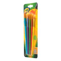 Crayola 5ct Paint Brush Variety Pack: Kids' Art Brushes for All Paint Types, Multicolor, Angle & Flat Styles