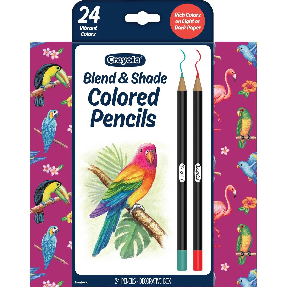 Crayola 24ct Blend and Shade Colored Pencils, School Supplies, Adult Coloring Supplies, Gifts for Teachers and Kids, Ages 4+